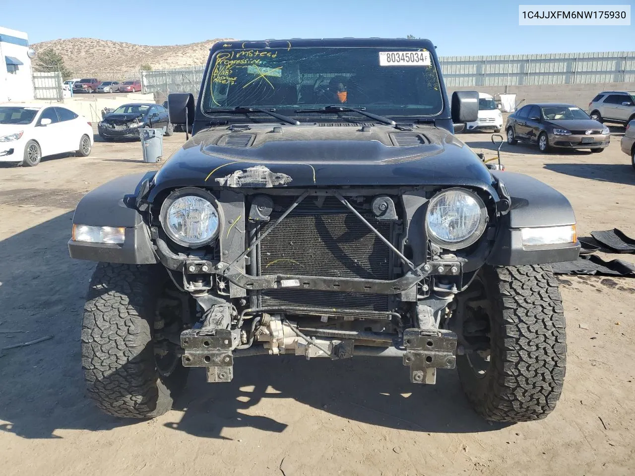 2022 Jeep Wrangler Unlimited Rubicon VIN: 1C4JJXFM6NW175930 Lot: 80345034