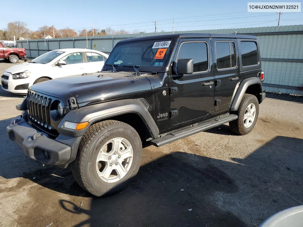 2022 Jeep Wrangler Unlimited Sport VIN: 1C4HJXDN2NW132521 Lot: 80614904