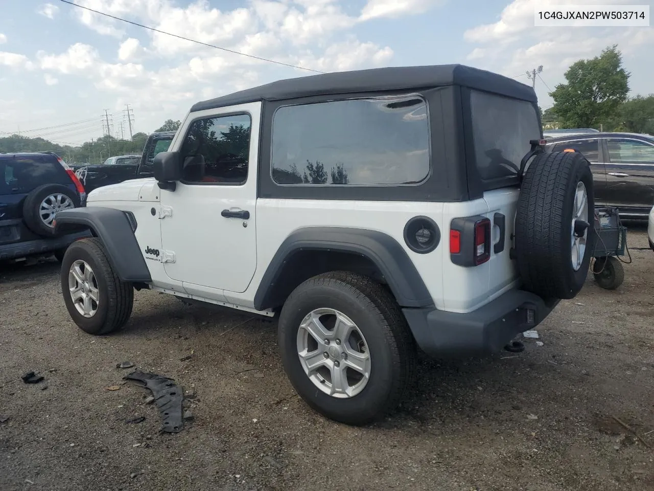 1C4GJXAN2PW503714 2023 Jeep Wrangler Sport