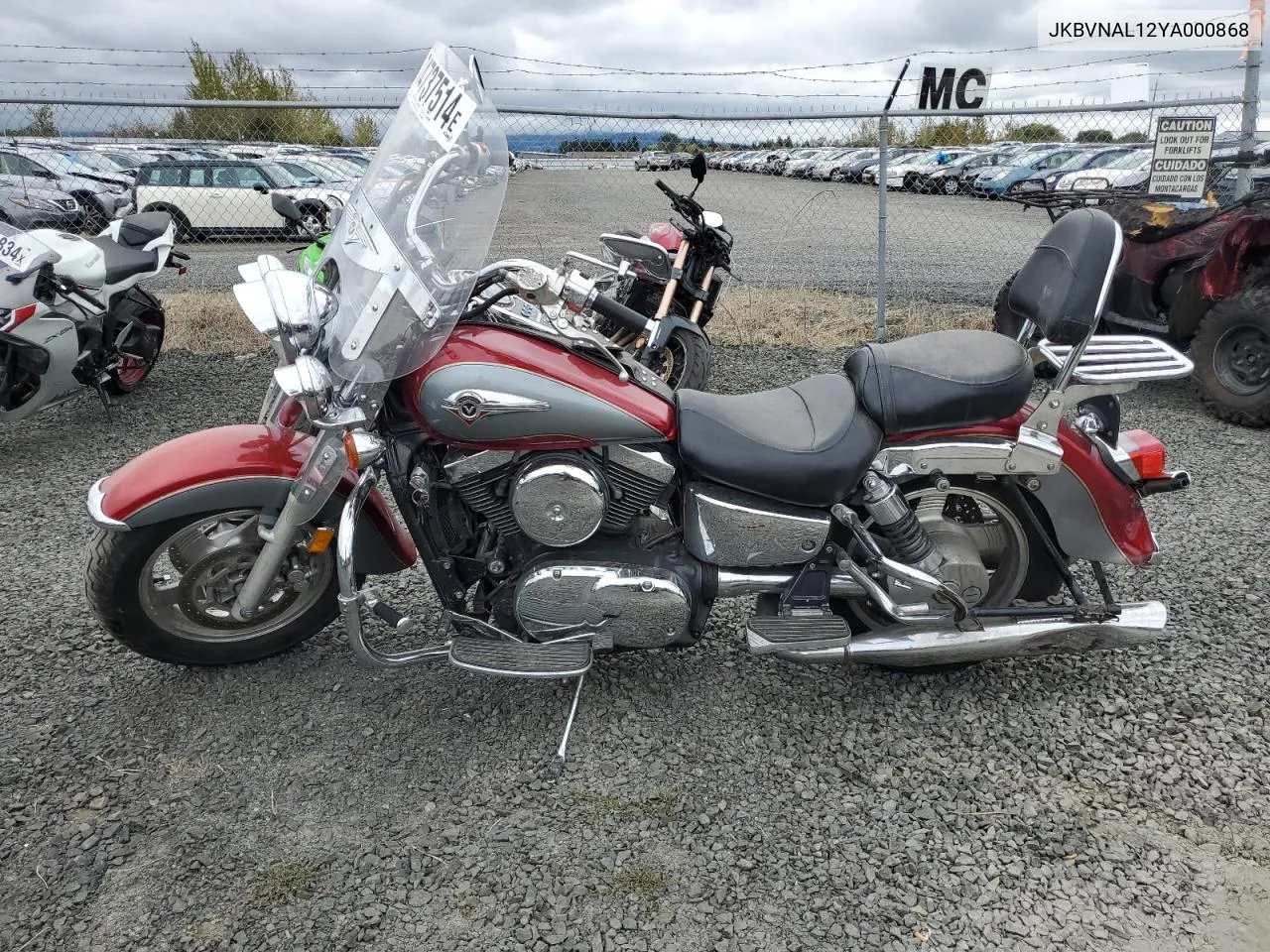 2000 Kawasaki Vn1500 L VIN: JKBVNAL12YA000868 Lot: 74737514