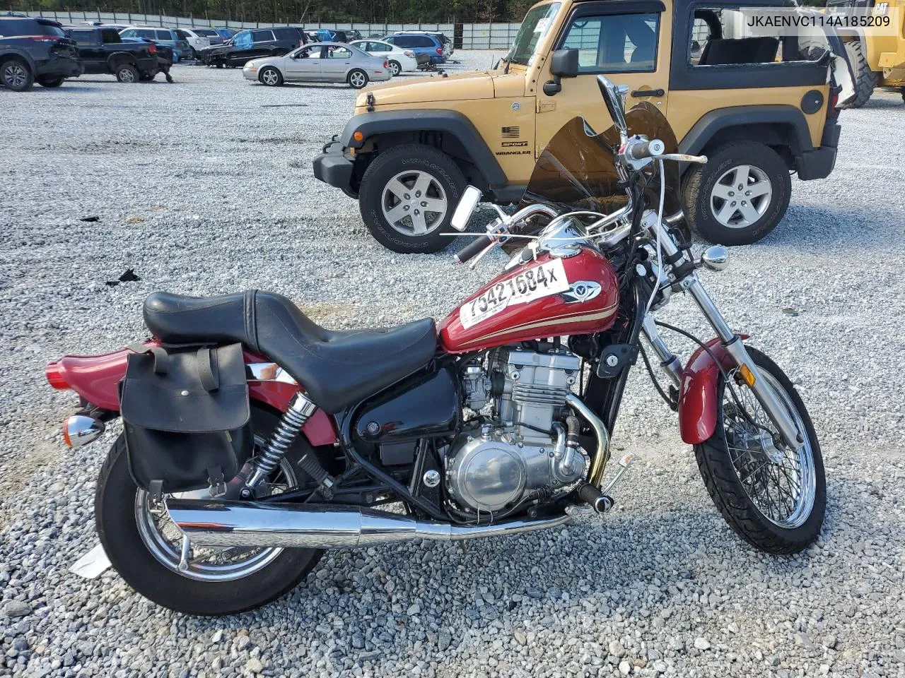 2004 Kawasaki En500 C VIN: JKAENVC114A185209 Lot: 75421684