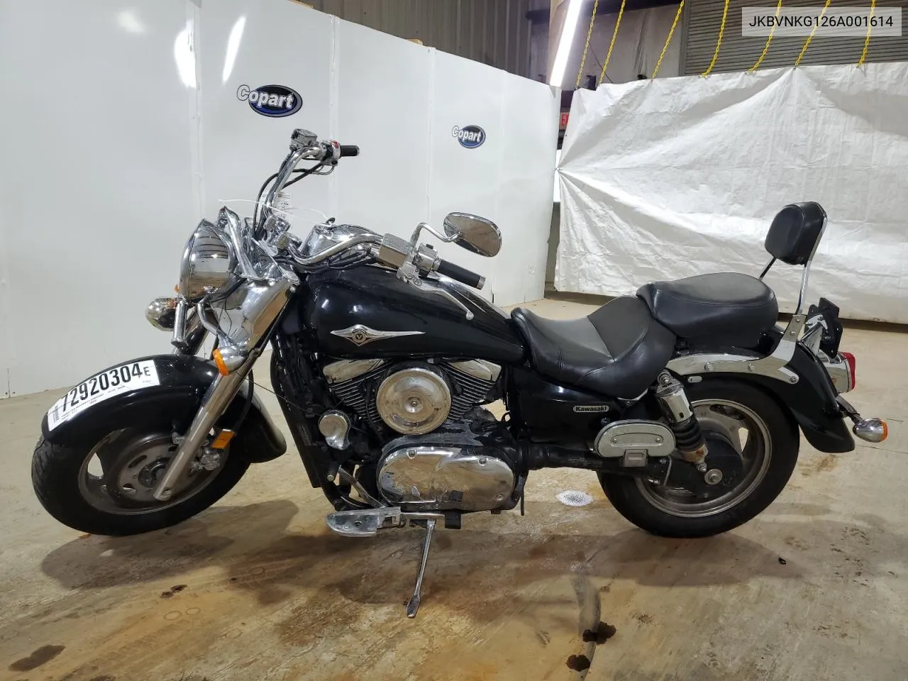 2006 Kawasaki Vn1600 G VIN: JKBVNKG126A001614 Lot: 72920304