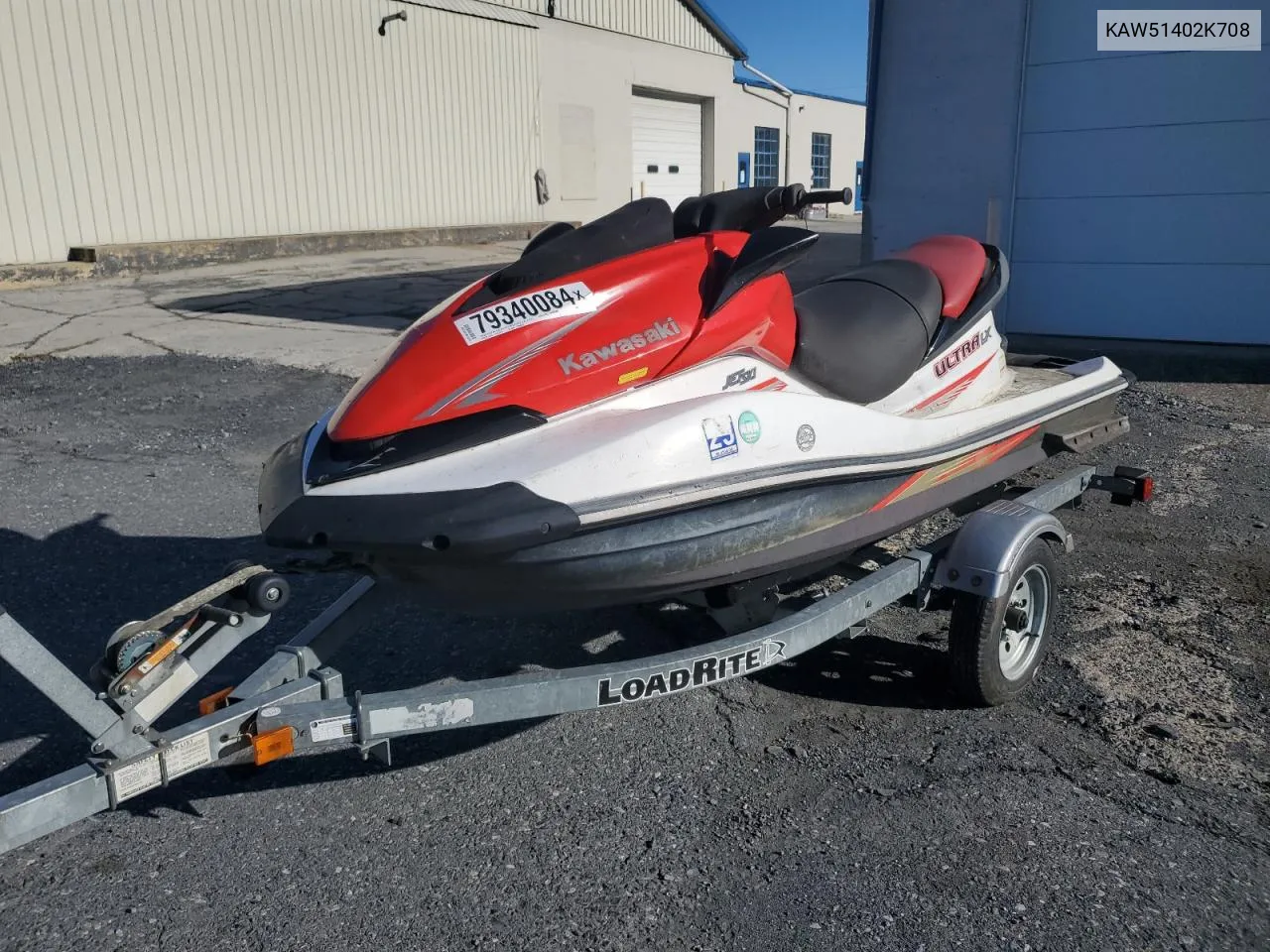 2008 Kawasaki Jetski VIN: KAW51402K708 Lot: 79340084