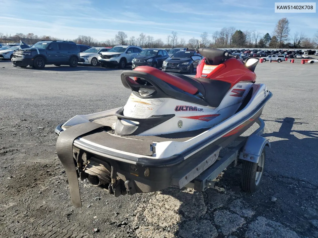 2008 Kawasaki Jetski VIN: KAW51402K708 Lot: 79340084