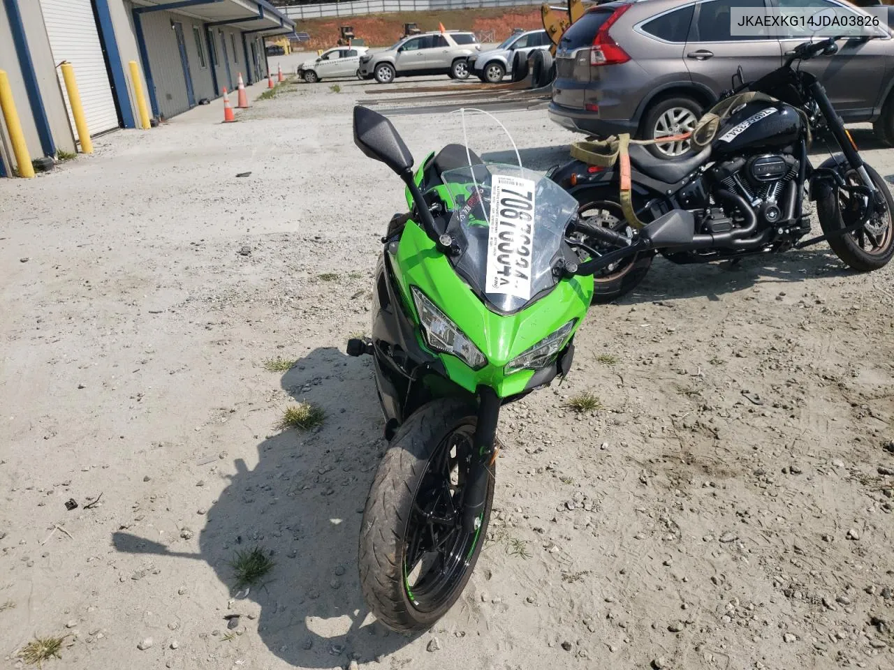 2018 Kawasaki Ex400 VIN: JKAEXKG14JDA03826 Lot: 70876334