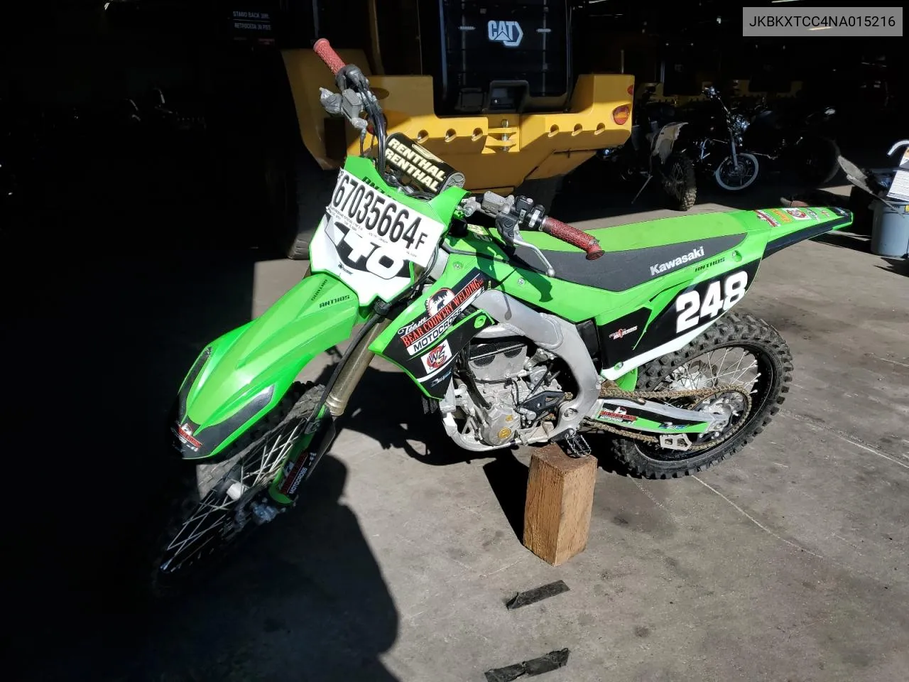 2021 Kawasaki Kx252 C VIN: JKBKXTCC4NA015216 Lot: 67035664