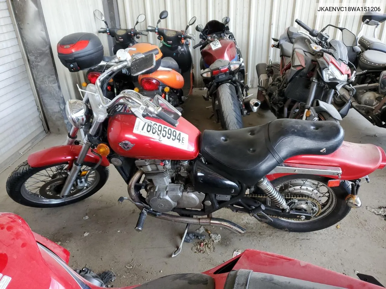 1998 Kawasaki En500 C VIN: JKAENVC18WA151206 Lot: 76695994