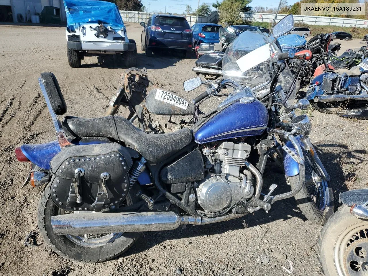 2005 Kawasaki En500 C VIN: JKAENVC115A189231 Lot: 74716224