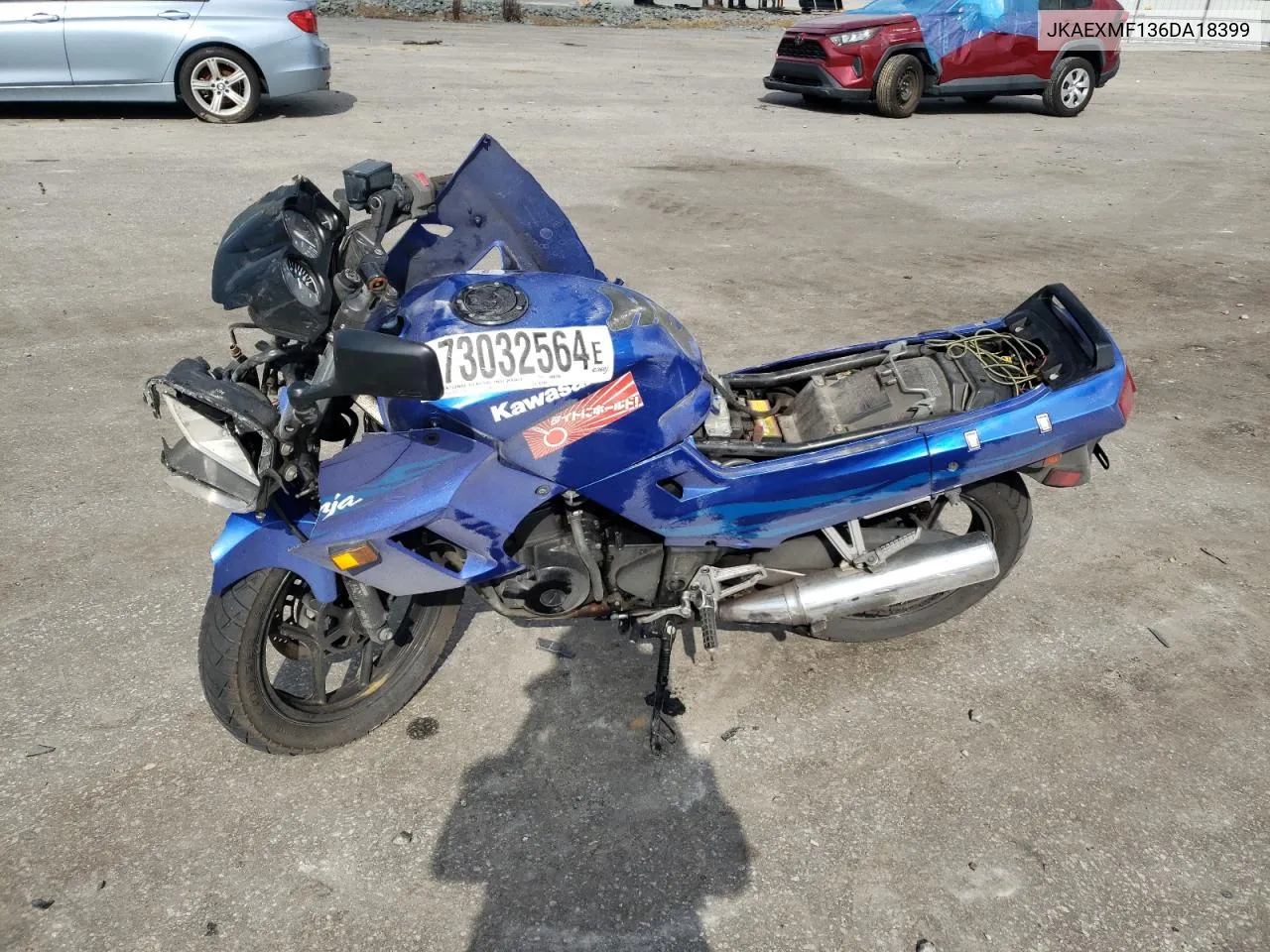 2006 Kawasaki Ex250 F VIN: JKAEXMF136DA18399 Lot: 73032564