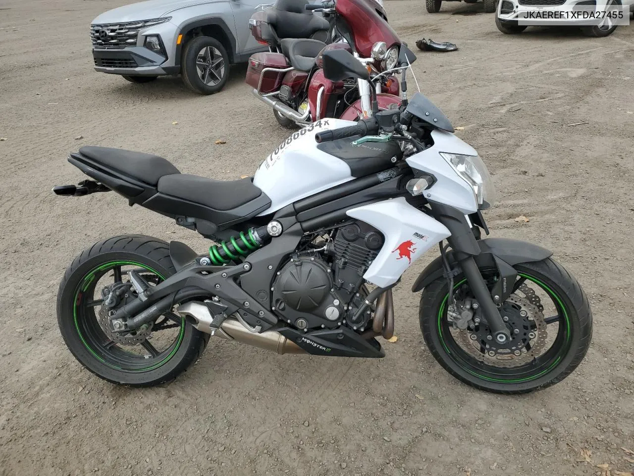 2015 Kawasaki Er650 F VIN: JKAEREF1XFDA27455 Lot: 76086634