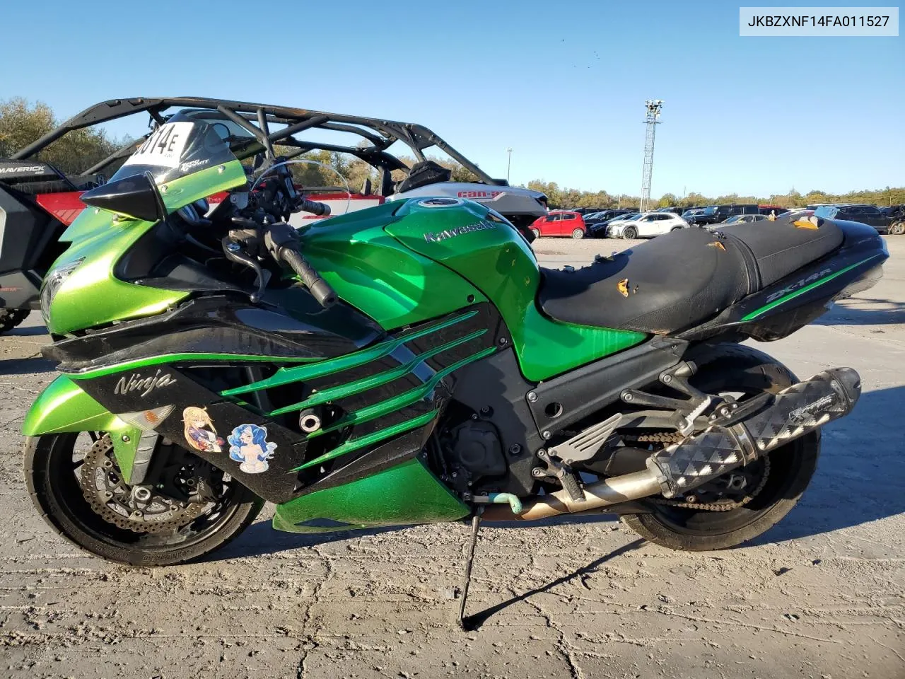 2015 Kawasaki Zx1400 F VIN: JKBZXNF14FA011527 Lot: 77145814