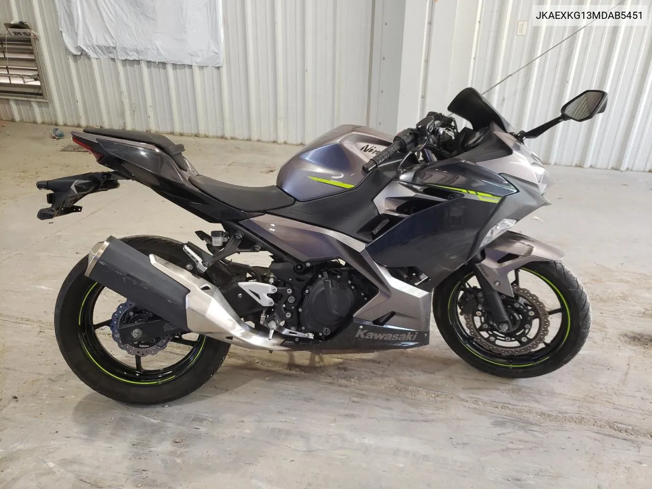 2021 Kawasaki Ex400 VIN: JKAEXKG13MDAB5451 Lot: 57047604