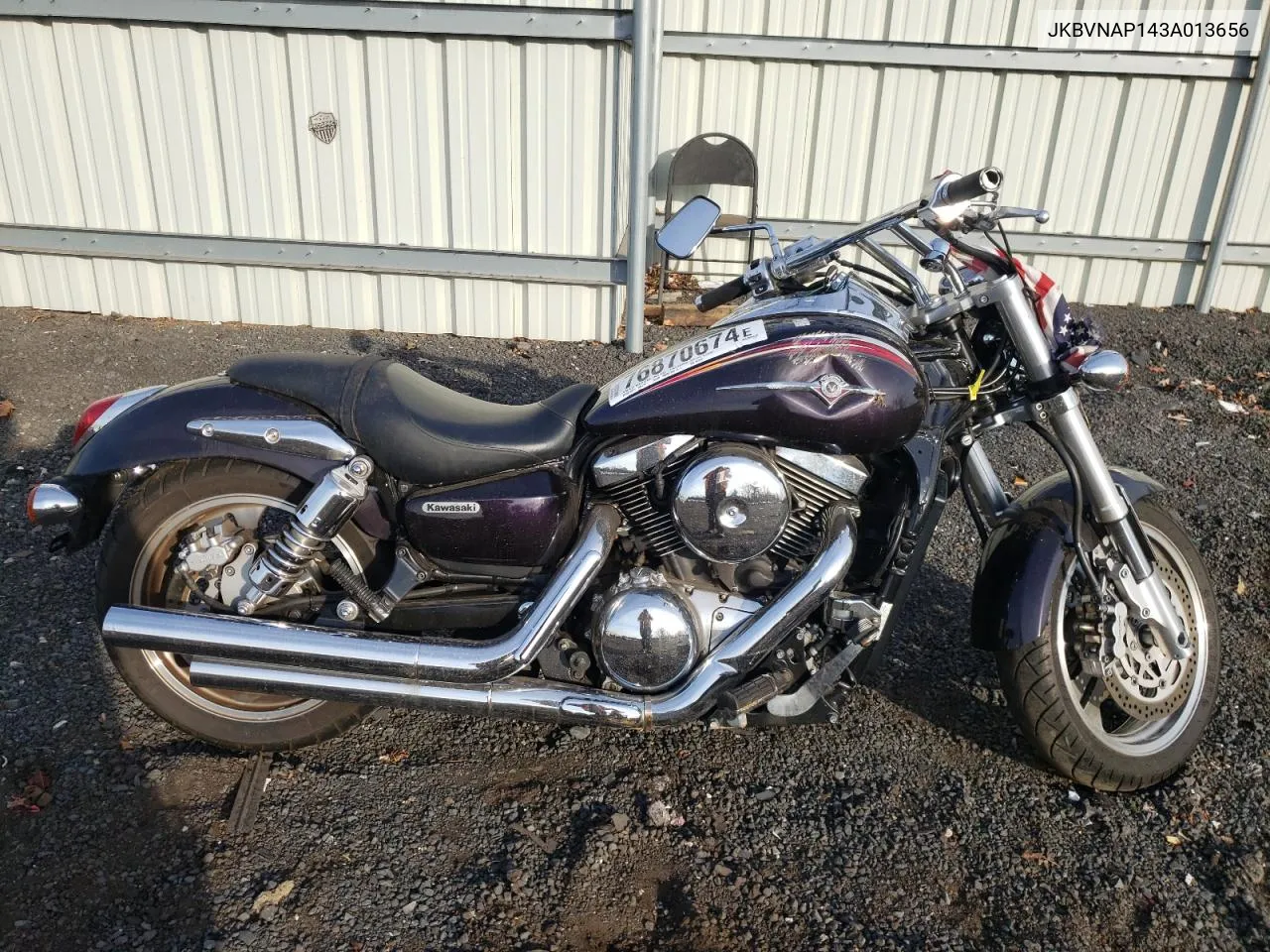 2003 Kawasaki Vn1500 P1 VIN: JKBVNAP143A013656 Lot: 76870674