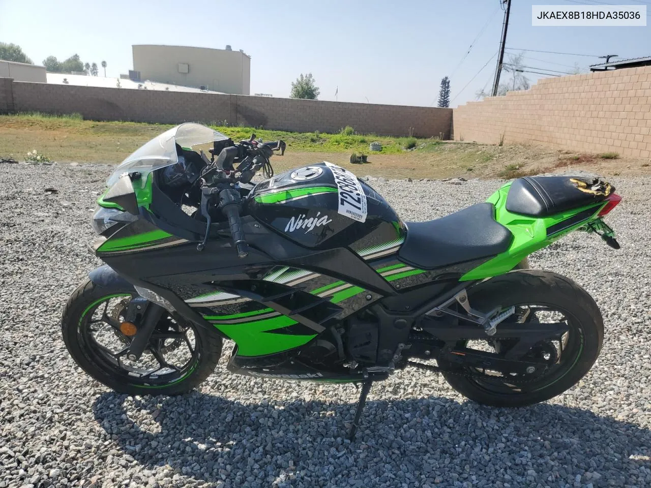 2017 Kawasaki Ex300 B VIN: JKAEX8B18HDA35036 Lot: 72986874