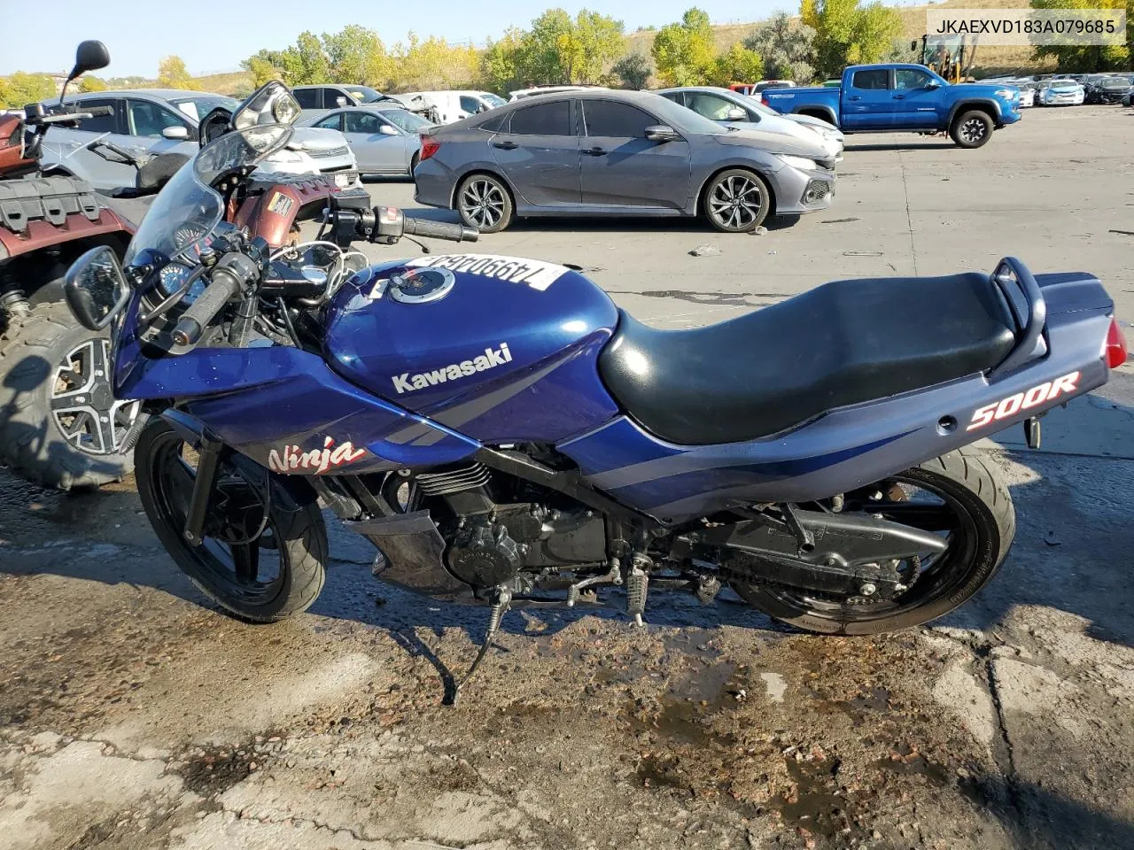 2003 Kawasaki Ex500 D VIN: JKAEXVD183A079685 Lot: 74990464