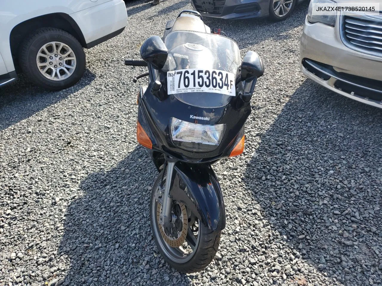 2003 Kawasaki Zx600 E VIN: JKAZX4E173B520145 Lot: 76153634