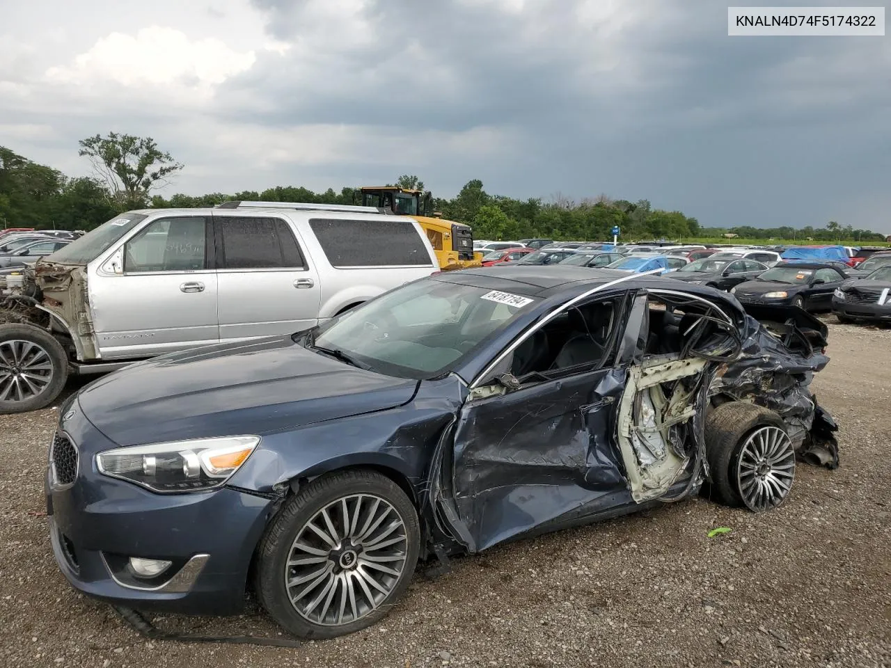 2015 Kia Cadenza Premium VIN: KNALN4D74F5174322 Lot: 64187194