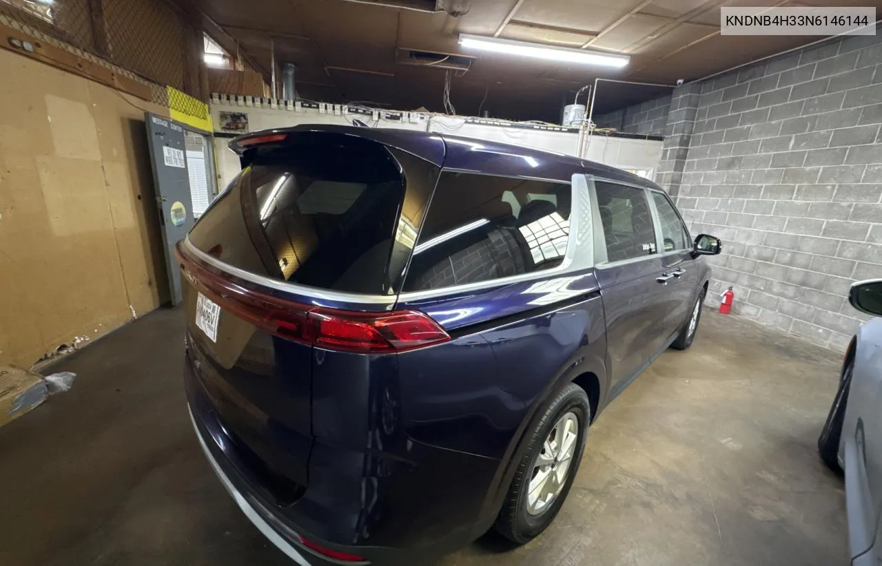 2022 Kia Carnival L VIN: KNDNB4H33N6146144 Lot: 79346994