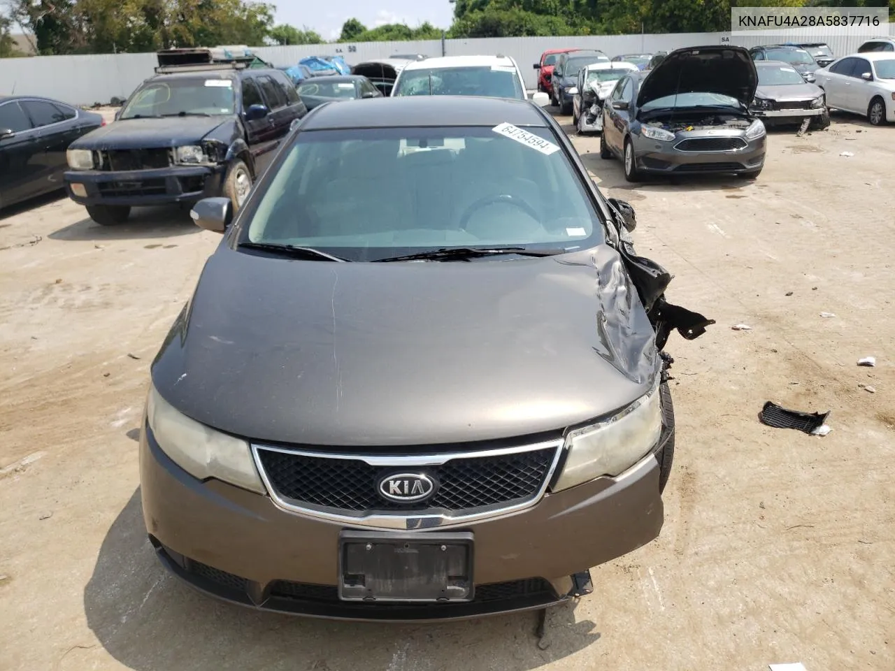 2010 Kia Forte Ex VIN: KNAFU4A28A5837716 Lot: 64754594