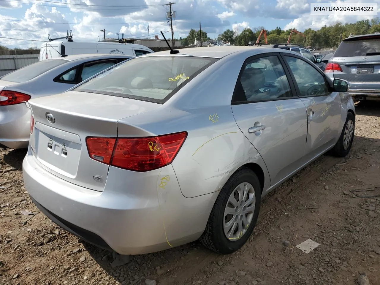 2010 Kia Forte Ex VIN: KNAFU4A20A5844322 Lot: 72323904