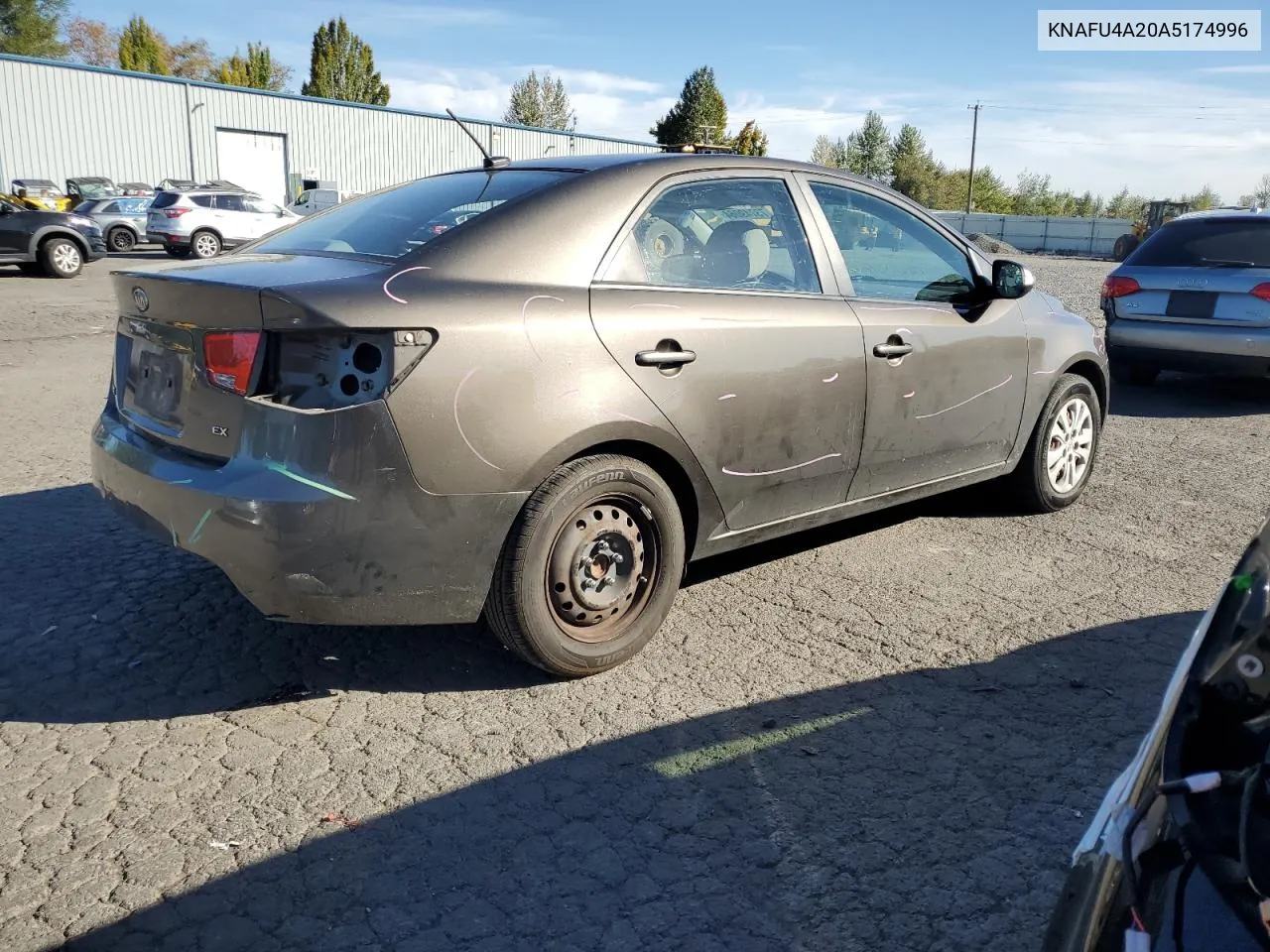 2010 Kia Forte Ex VIN: KNAFU4A20A5174996 Lot: 73749064