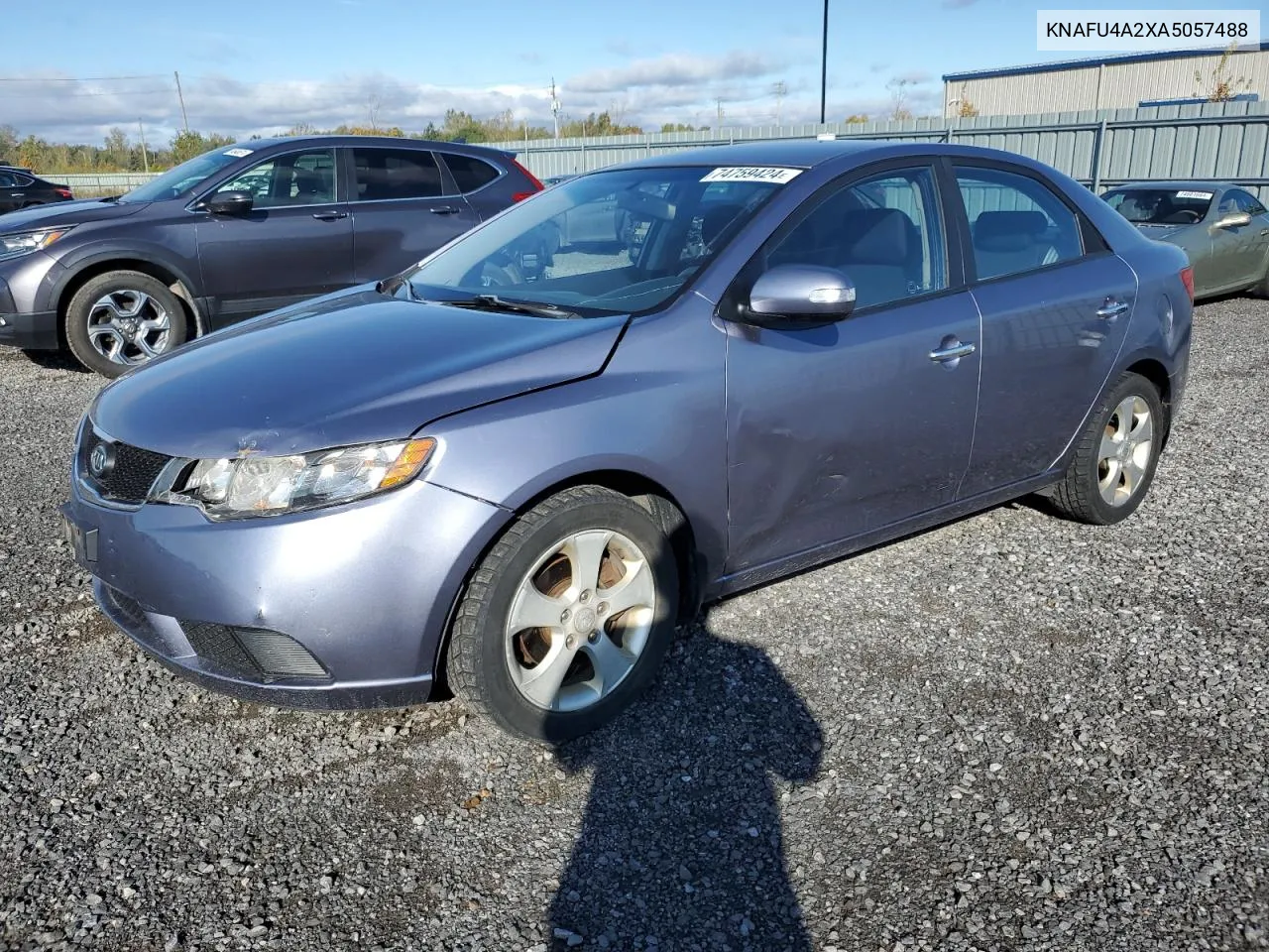 2010 Kia Forte Ex VIN: KNAFU4A2XA5057488 Lot: 74759424