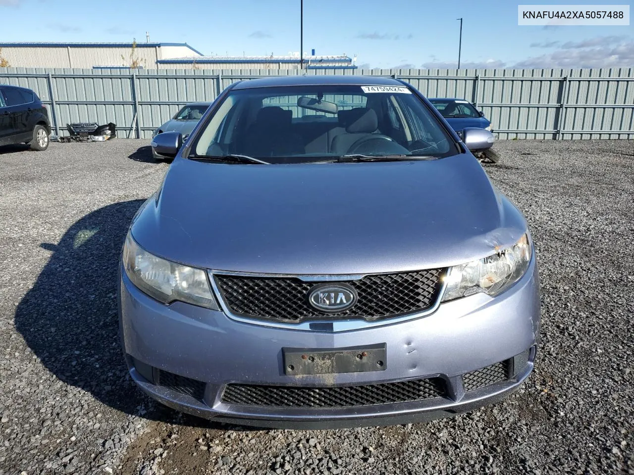 2010 Kia Forte Ex VIN: KNAFU4A2XA5057488 Lot: 74759424