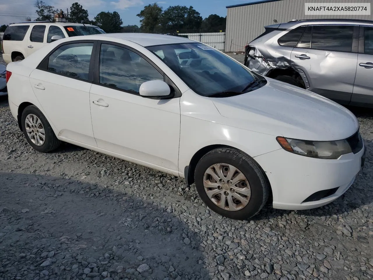 2010 Kia Forte Lx VIN: KNAFT4A2XA5820774 Lot: 75229024