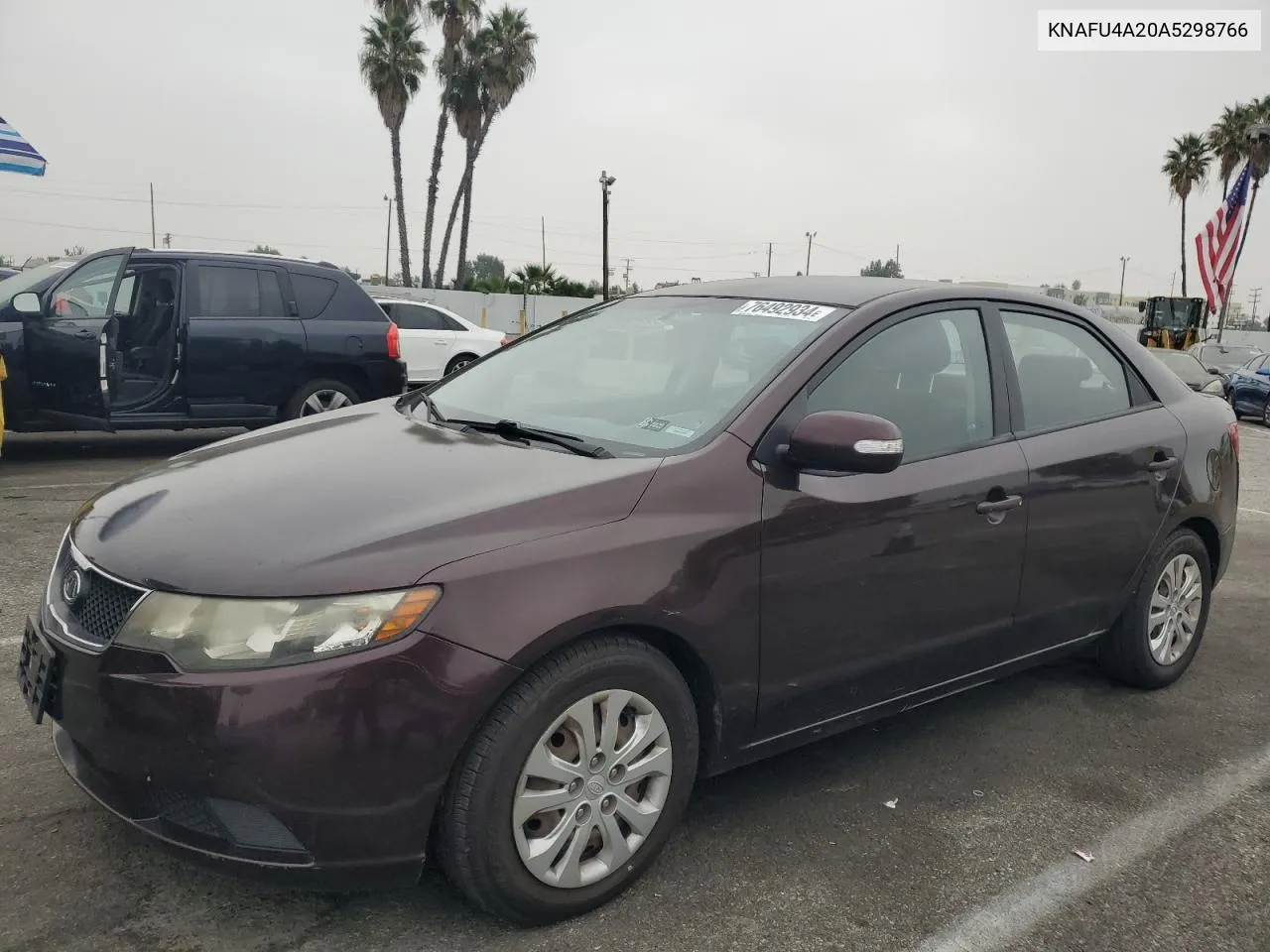 2010 Kia Forte Ex VIN: KNAFU4A20A5298766 Lot: 76492934