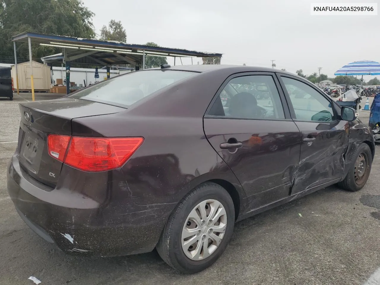 2010 Kia Forte Ex VIN: KNAFU4A20A5298766 Lot: 76492934