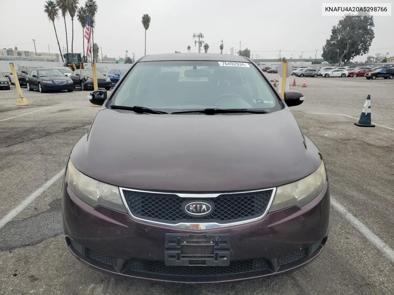 2010 Kia Forte Ex VIN: KNAFU4A20A5298766 Lot: 76492934