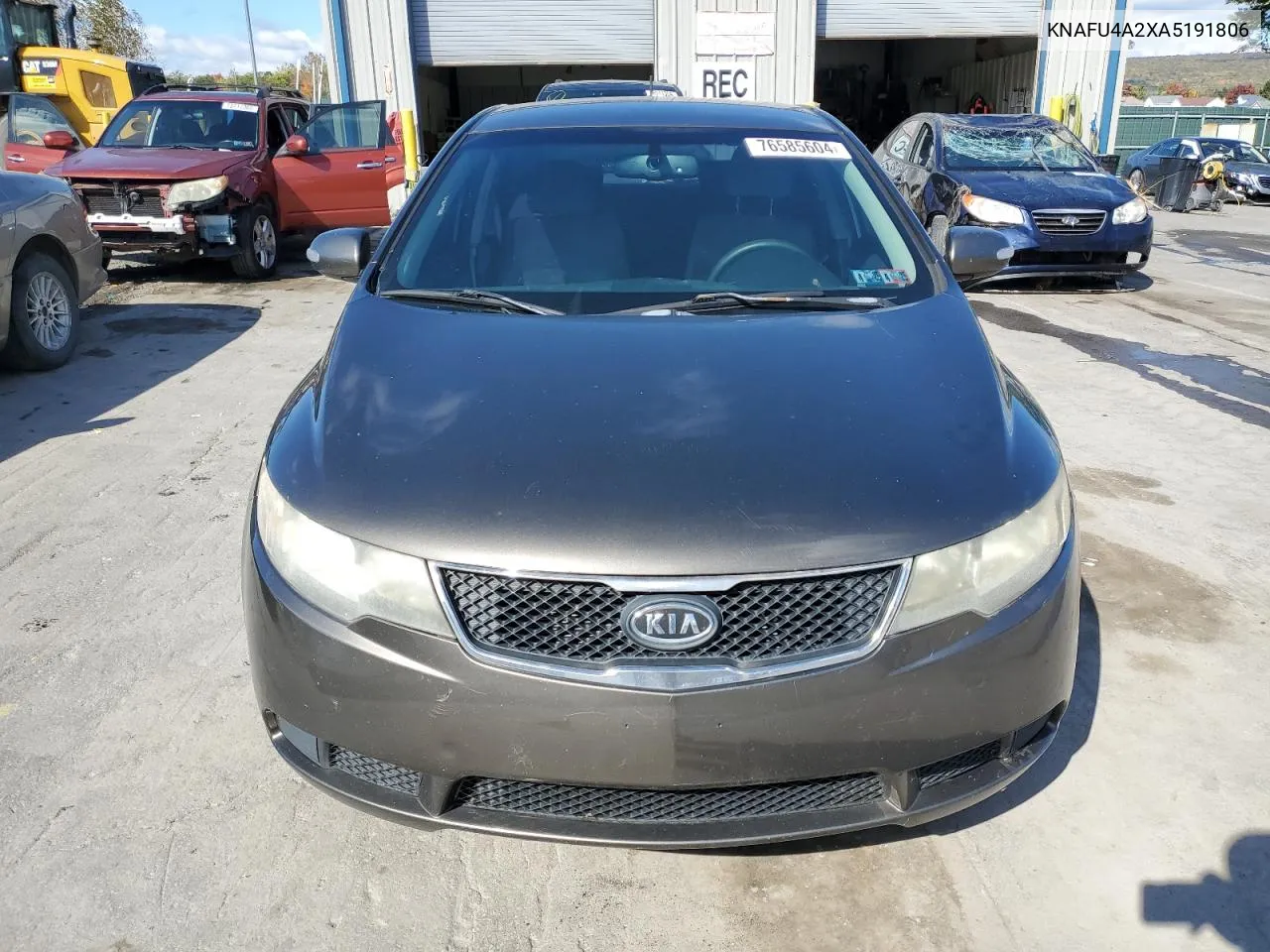 2010 Kia Forte Ex VIN: KNAFU4A2XA5191806 Lot: 76585604