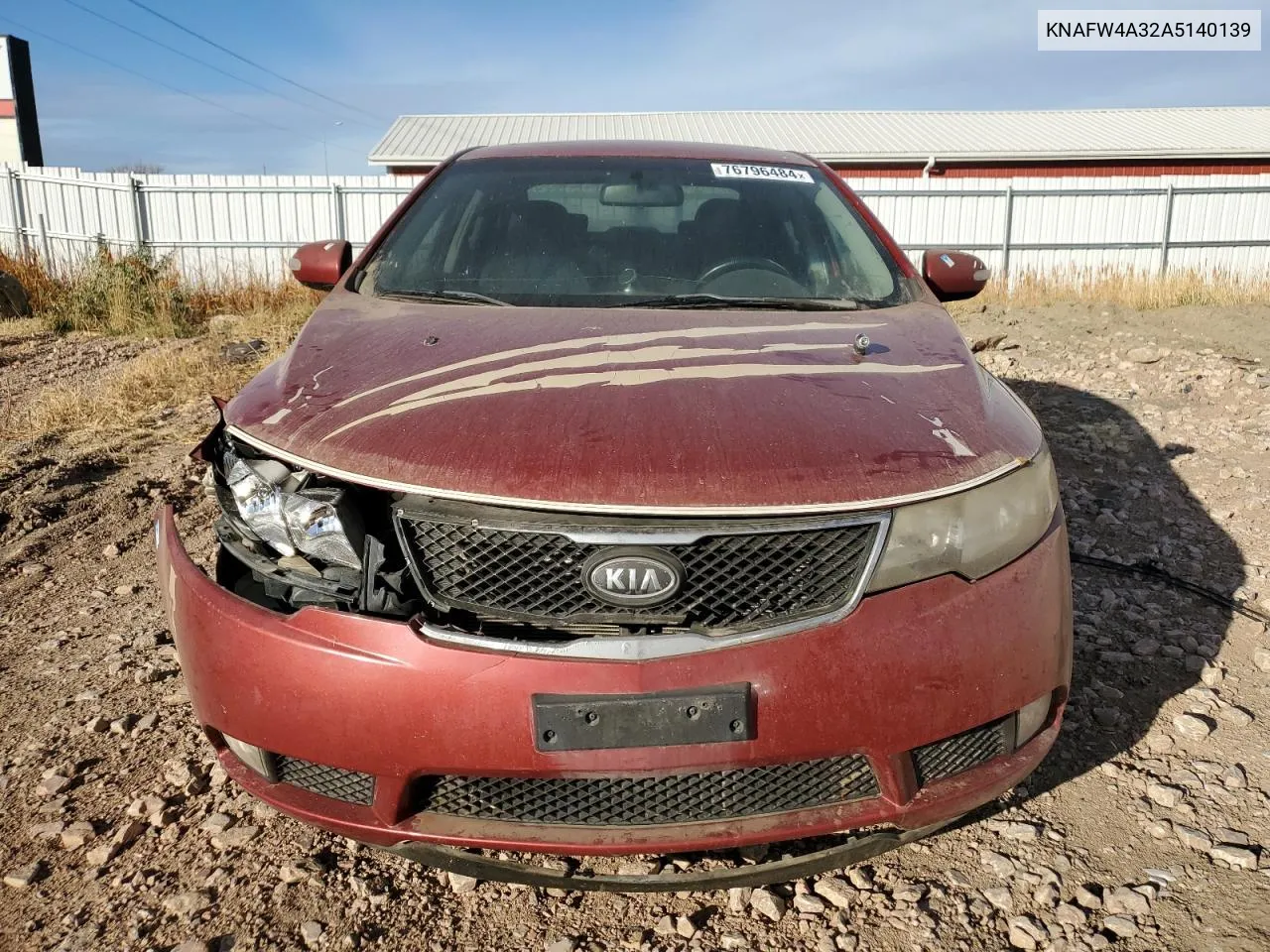 2010 Kia Forte Sx VIN: KNAFW4A32A5140139 Lot: 76796484