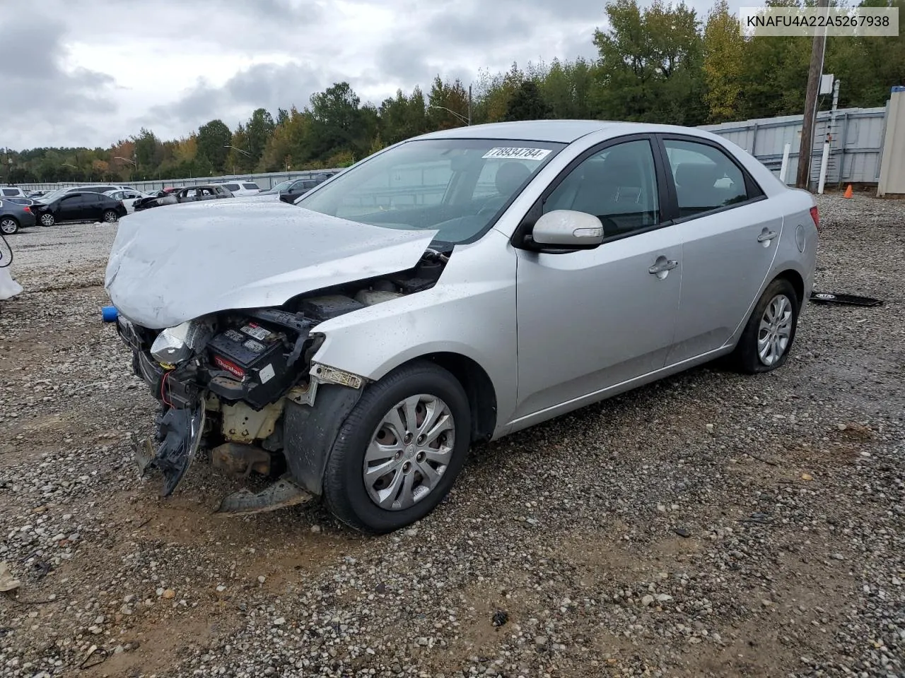 2010 Kia Forte Ex VIN: KNAFU4A22A5267938 Lot: 78934784