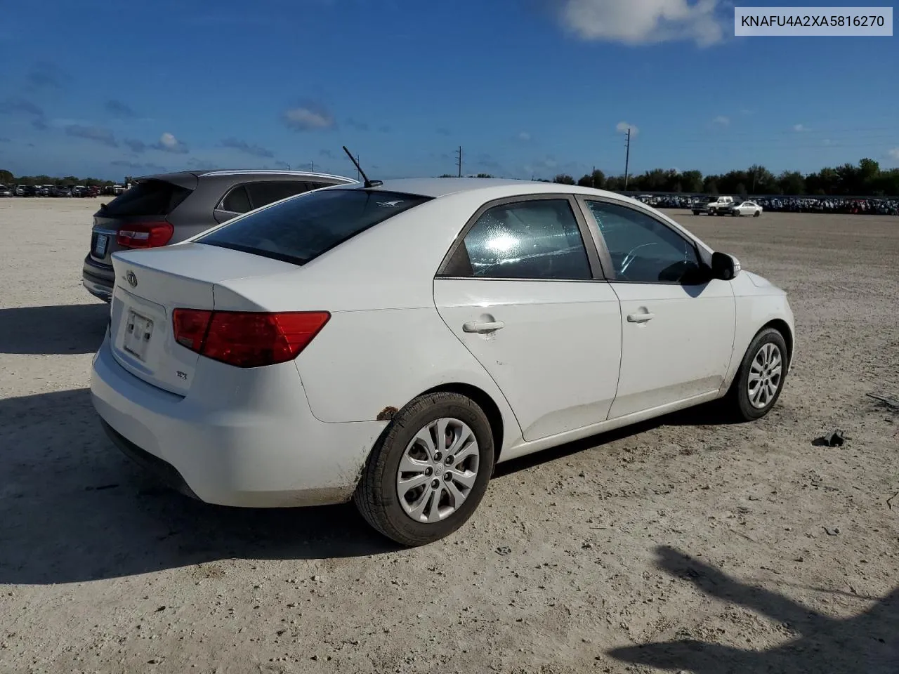 2010 Kia Forte Ex VIN: KNAFU4A2XA5816270 Lot: 80286514