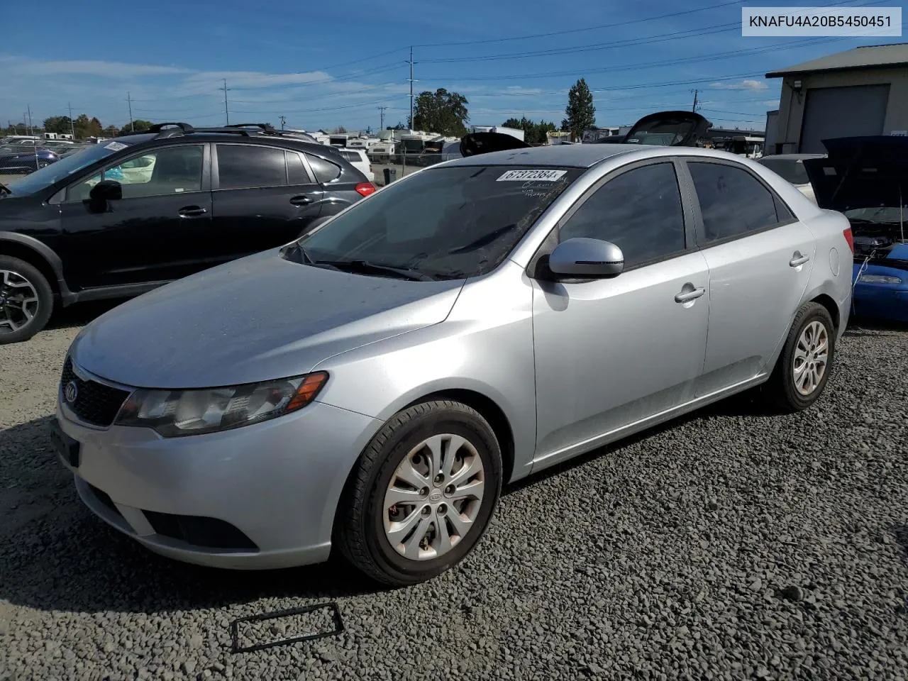 2011 Kia Forte Ex VIN: KNAFU4A20B5450451 Lot: 67372384