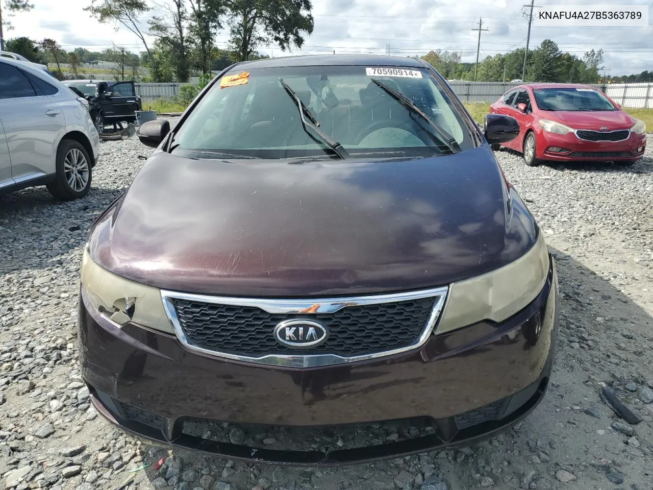 2011 Kia Forte Ex VIN: KNAFU4A27B5363789 Lot: 70590914