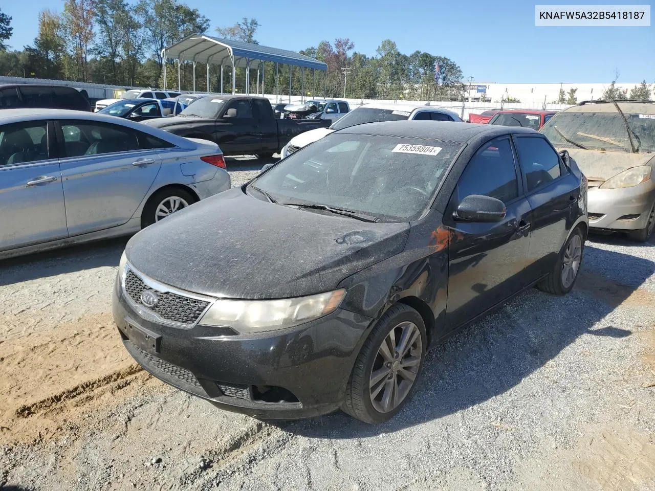 2011 Kia Forte Sx VIN: KNAFW5A32B5418187 Lot: 75358804