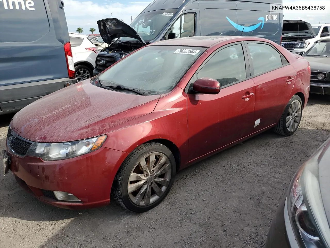 2011 Kia Forte Sx VIN: KNAFW4A36B5438758 Lot: 76253554