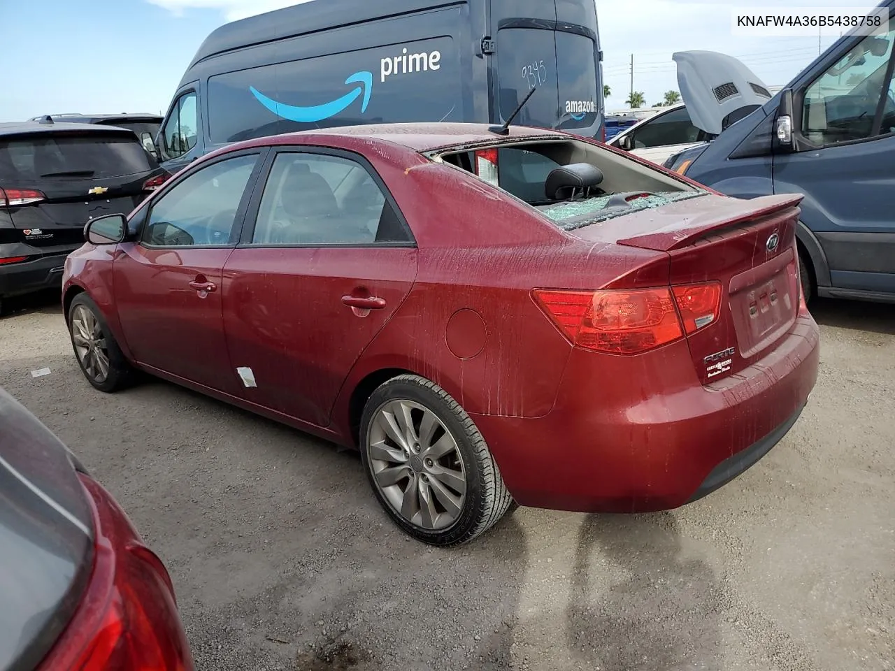 2011 Kia Forte Sx VIN: KNAFW4A36B5438758 Lot: 76253554