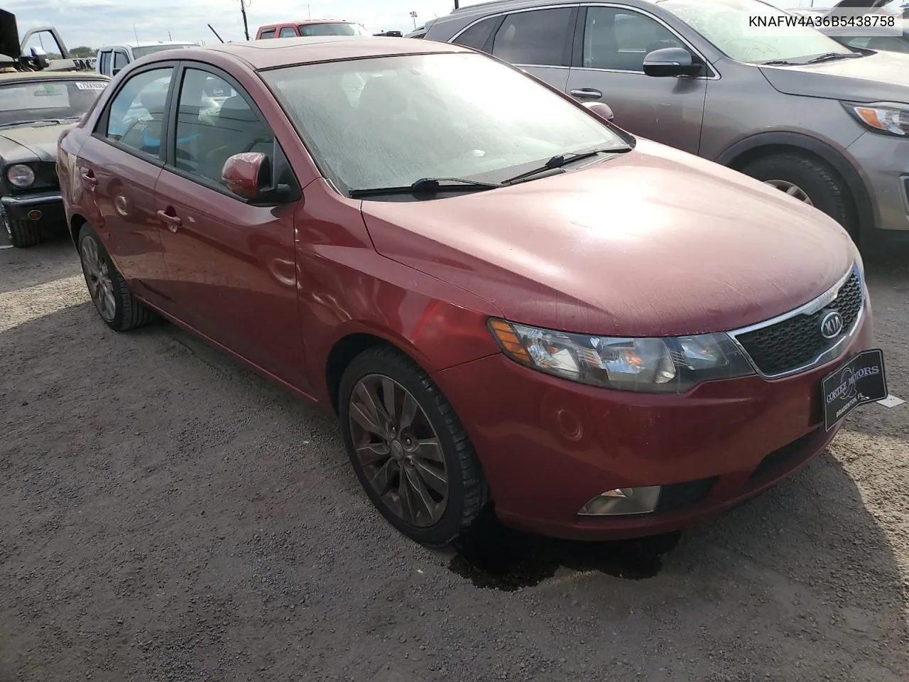 2011 Kia Forte Sx VIN: KNAFW4A36B5438758 Lot: 76253554