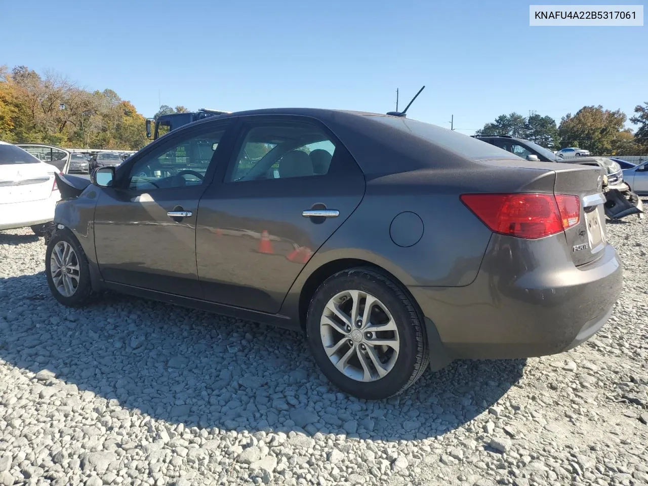 2011 Kia Forte Ex VIN: KNAFU4A22B5317061 Lot: 77183324