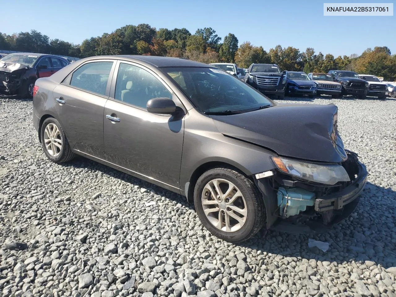 2011 Kia Forte Ex VIN: KNAFU4A22B5317061 Lot: 77183324