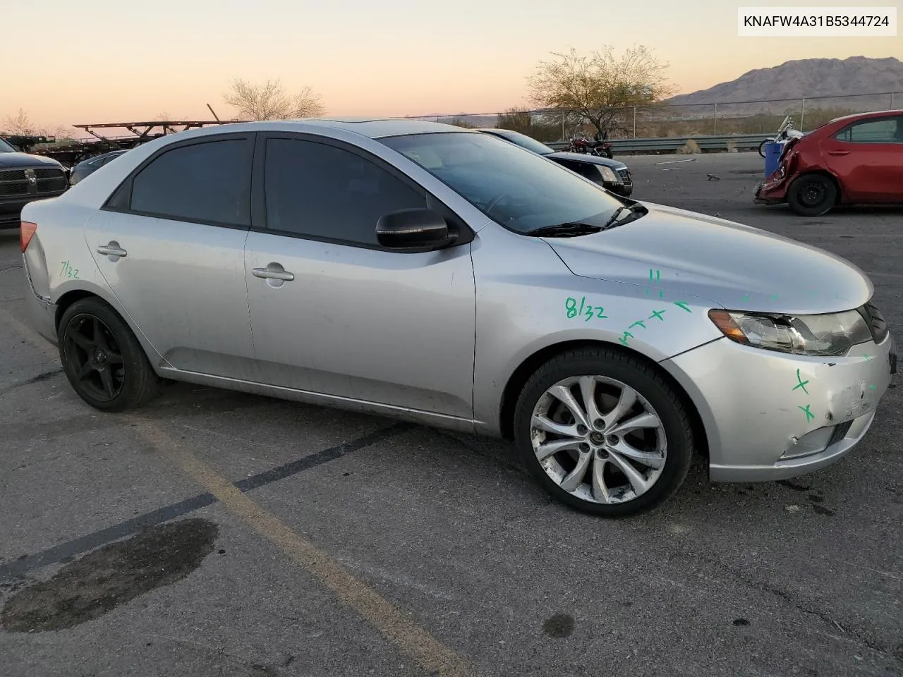 2011 Kia Forte Sx VIN: KNAFW4A31B5344724 Lot: 77702704