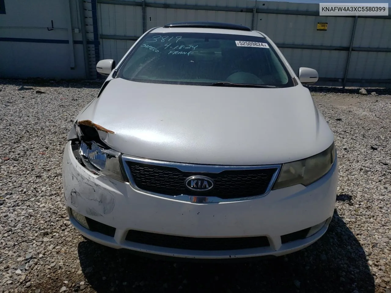 2012 Kia Forte Sx VIN: KNAFW4A3XC5580399 Lot: 52509824