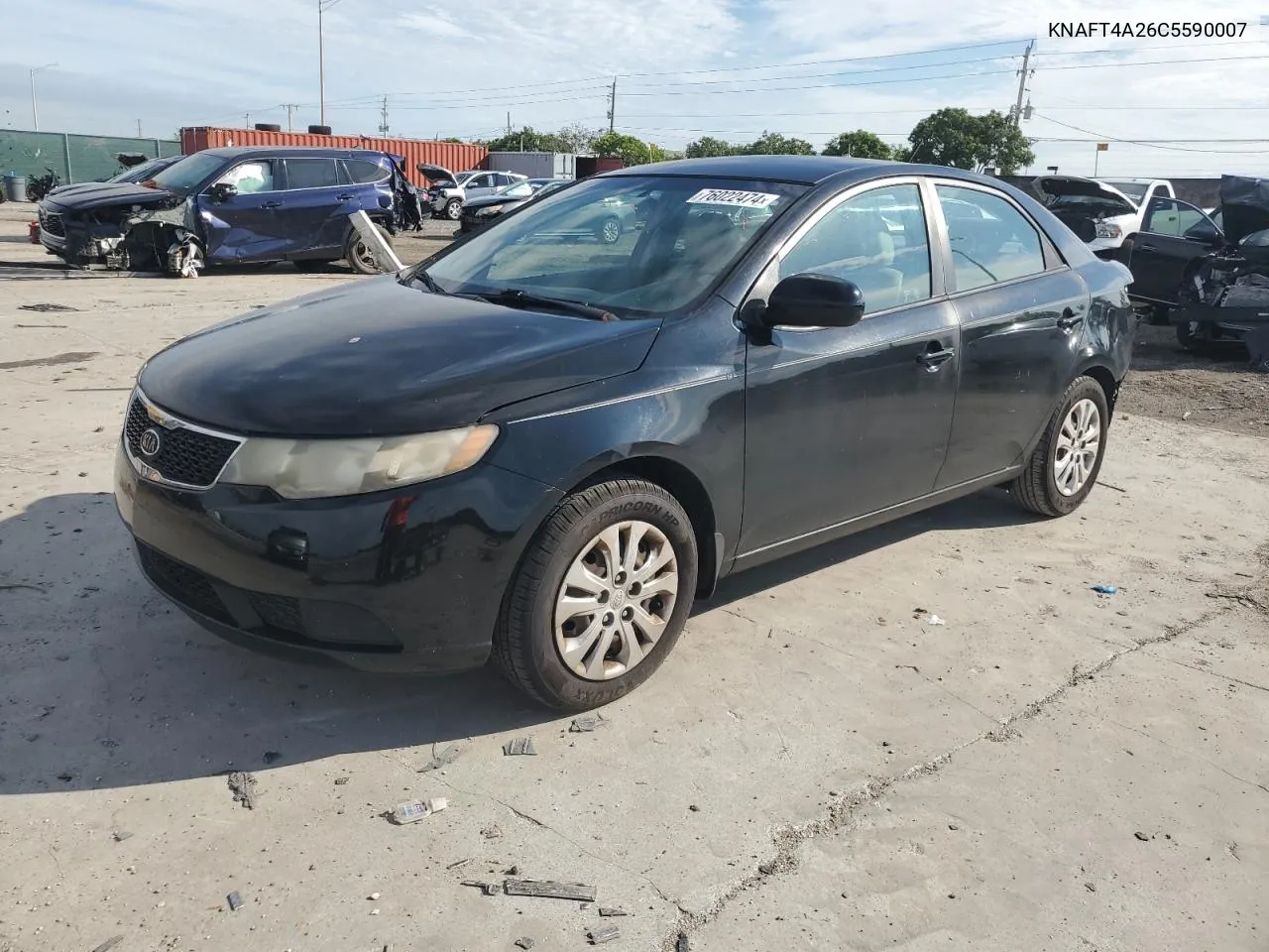 2012 Kia Forte Lx VIN: KNAFT4A26C5590007 Lot: 76022474