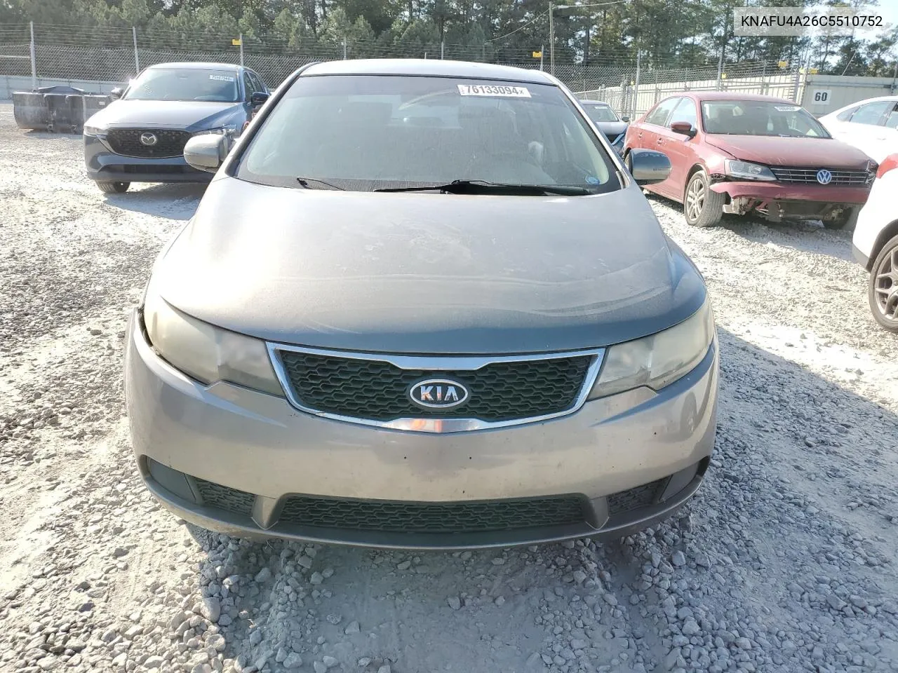 2012 Kia Forte Ex VIN: KNAFU4A26C5510752 Lot: 76133094