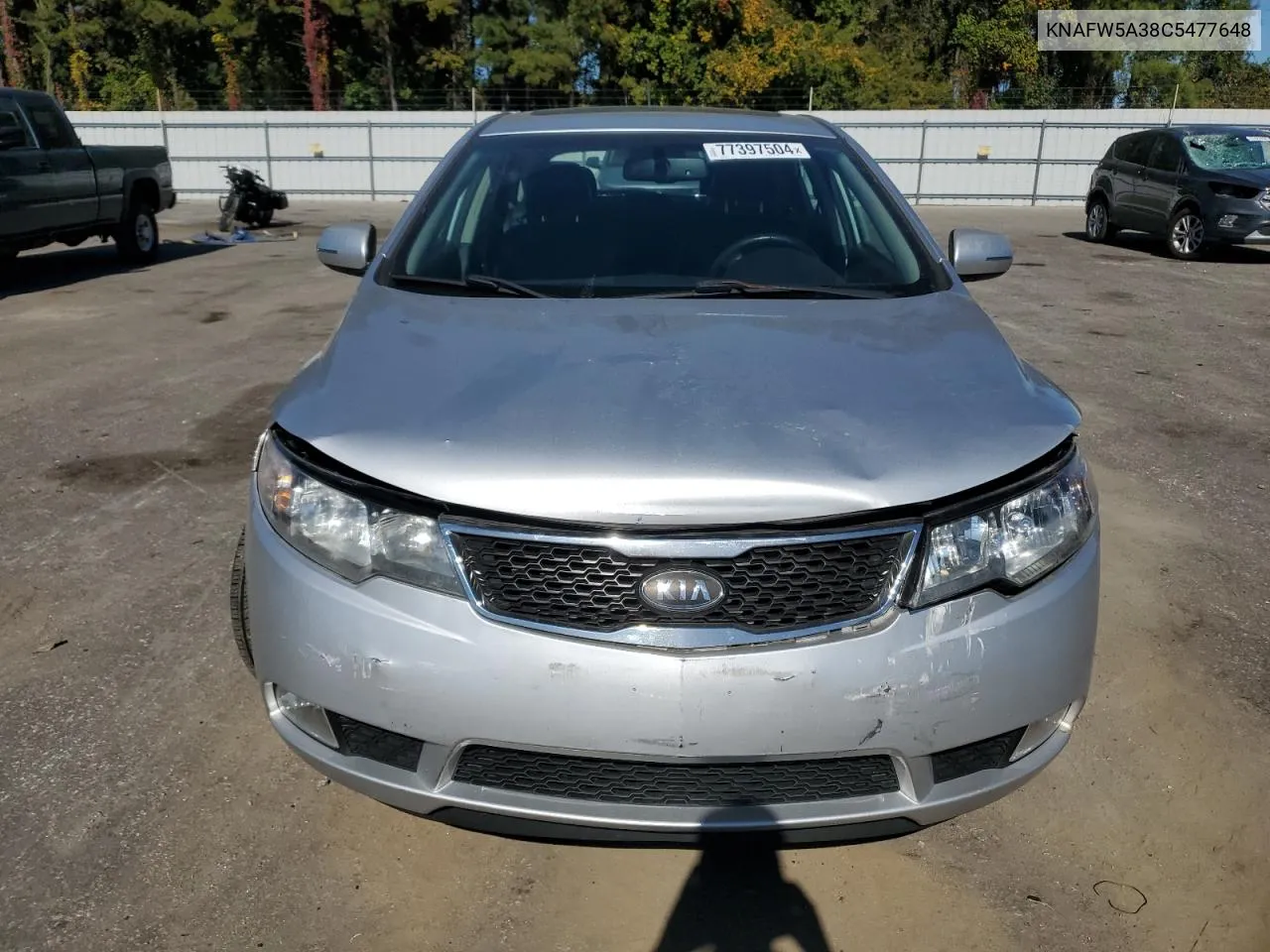 2012 Kia Forte Sx VIN: KNAFW5A38C5477648 Lot: 77397504