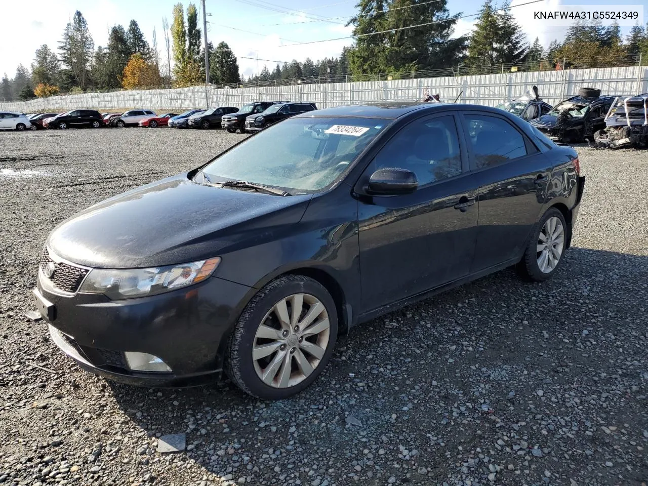 2012 Kia Forte Sx VIN: KNAFW4A31C5524349 Lot: 78334264