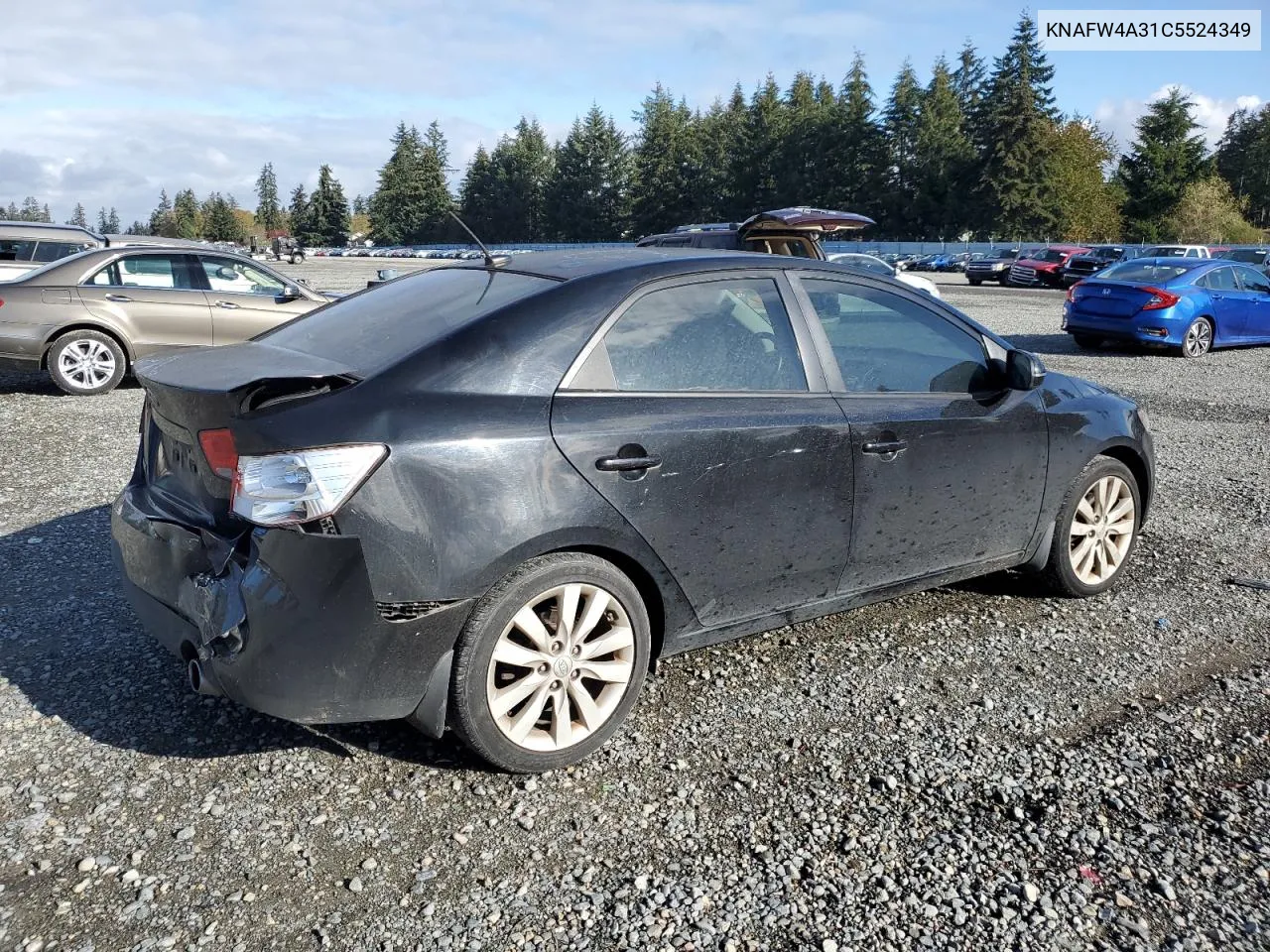 2012 Kia Forte Sx VIN: KNAFW4A31C5524349 Lot: 78334264